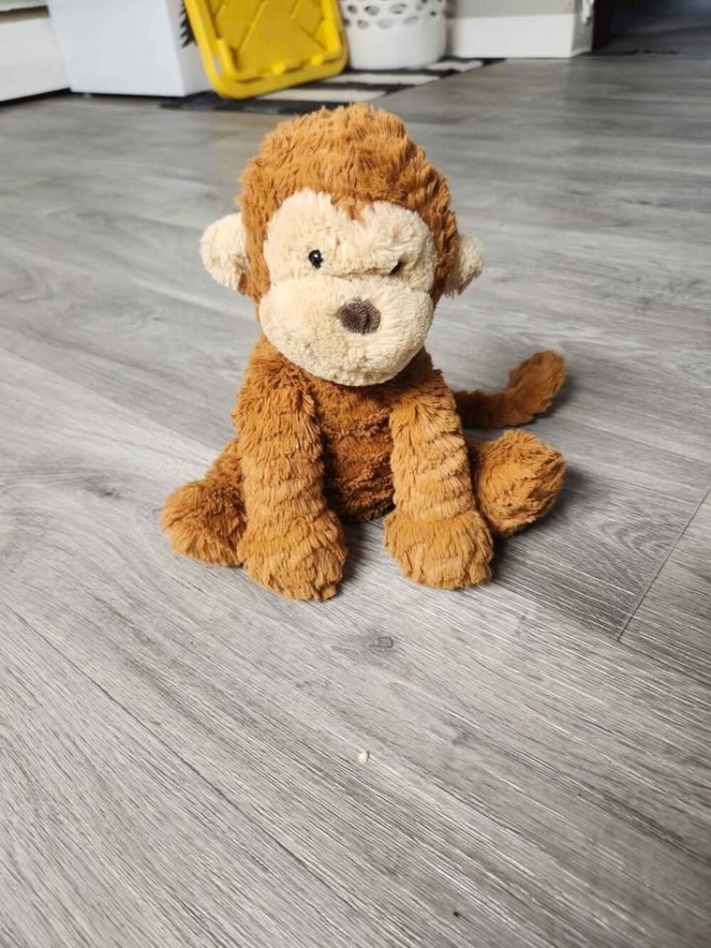 Jellycat London FuddleWuddle Monkey Brown Fur Long Tail Retired (No Tag)